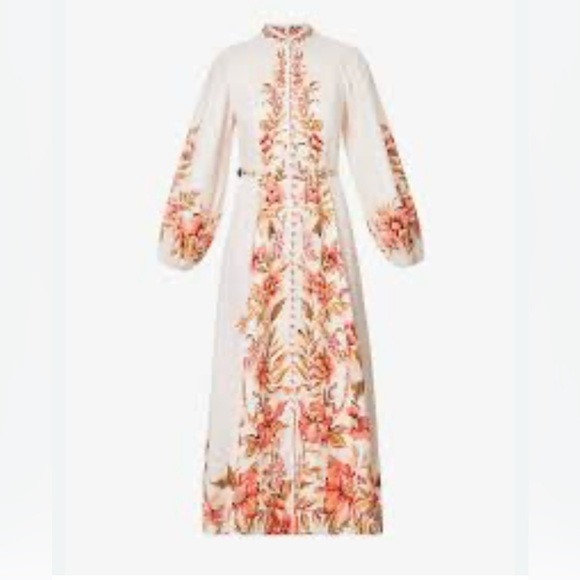 💐 Zimmermann Vacay Billow belted  floral linen maxi dress 💐 - Picture 2 of 16